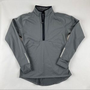 Actra Jacket Womens Medium Gray Quarter Zip Long Sleeve Mock Neck